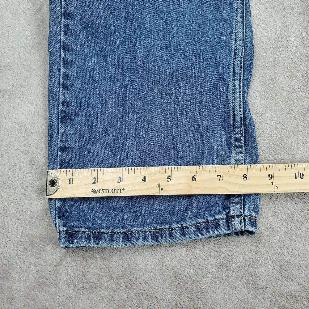 Levis 505 Jeans Mens 36x34 Blue Medium Wash Straight Zip Fly Regular Fit Denim